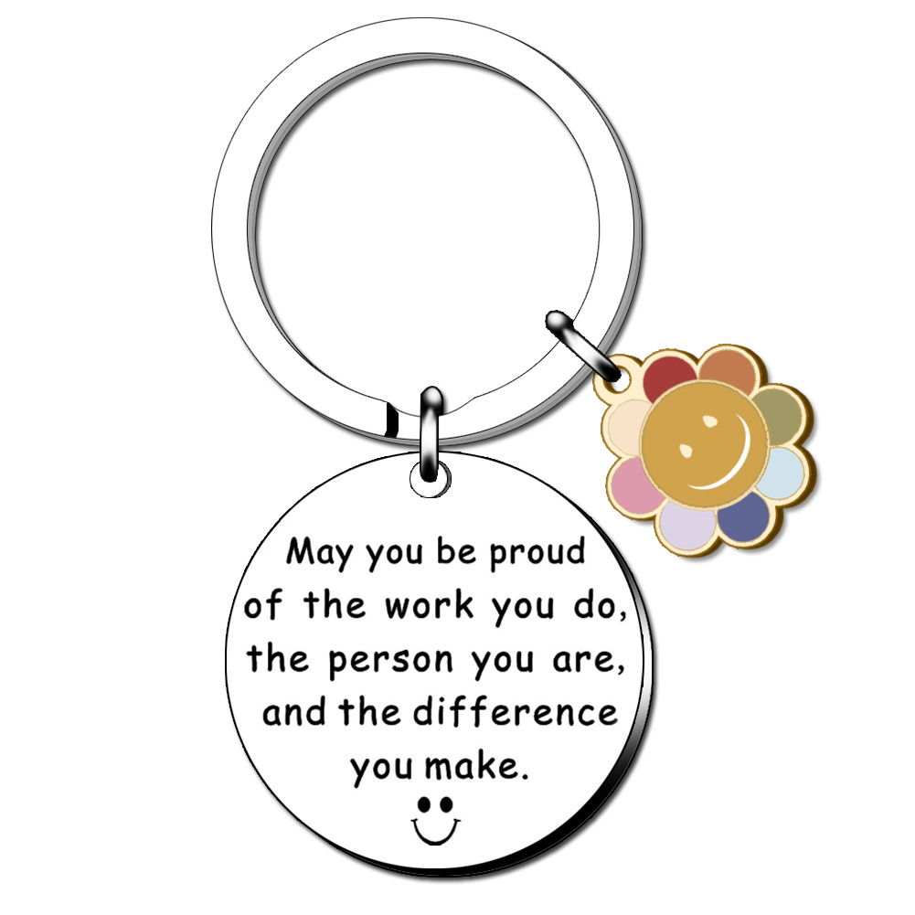 

Stainless Steel Thank You Keyring Thank You Keychain Gifts For Women Men Leaving Gifts Nurse Teacher Mentor