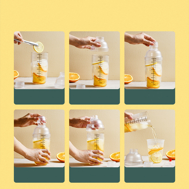 Shaker Cup Scale Transparent Milk Tea Restaurant Hand Shaker Temu