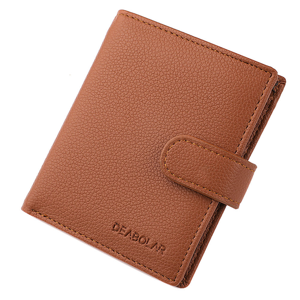 1pc Stylish and Durable Men's PU Leather Business Wallet with