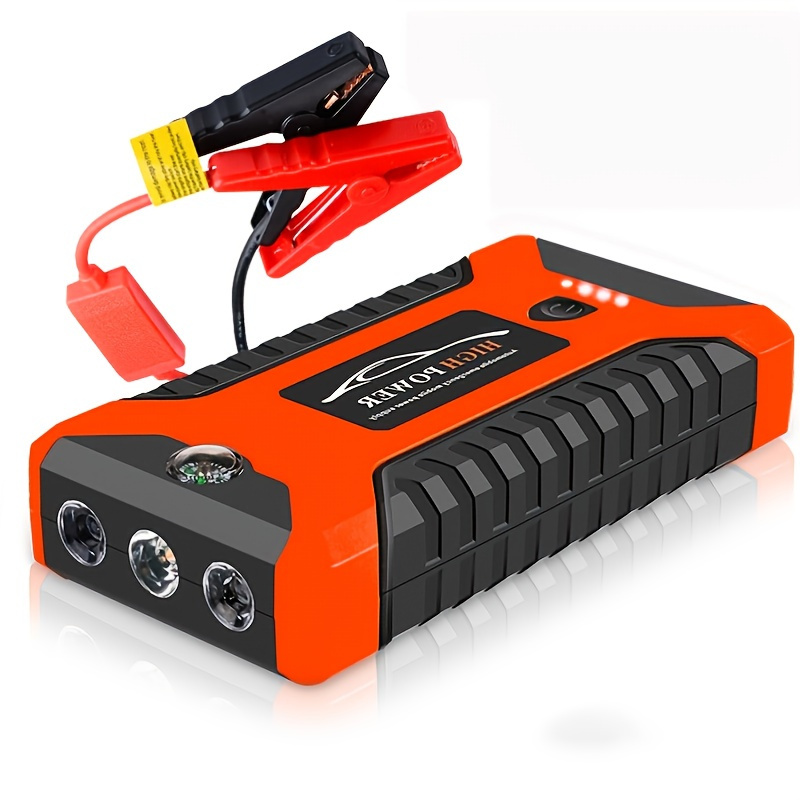 12000mah Car Jump Starter 600a Portable Car Battery Booster Charger ...