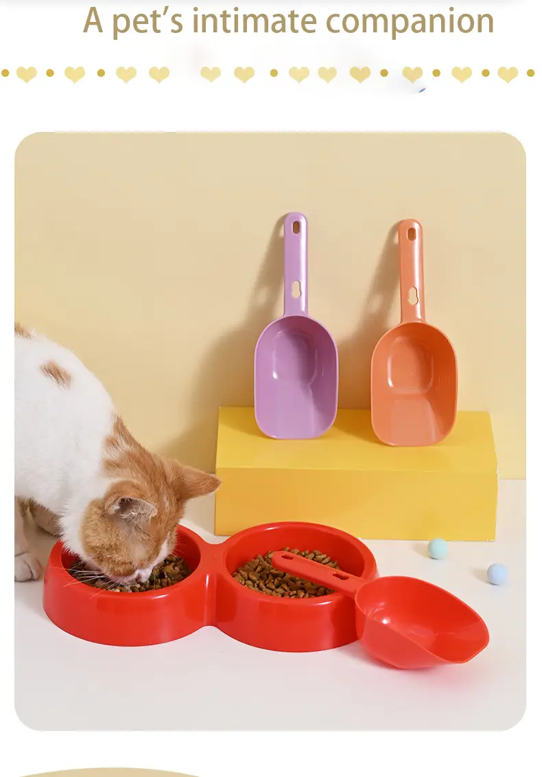 1 peça colher de comida para animais de estimação de cor doce para cachorro, gato, detalhes de cores aleatórias 6