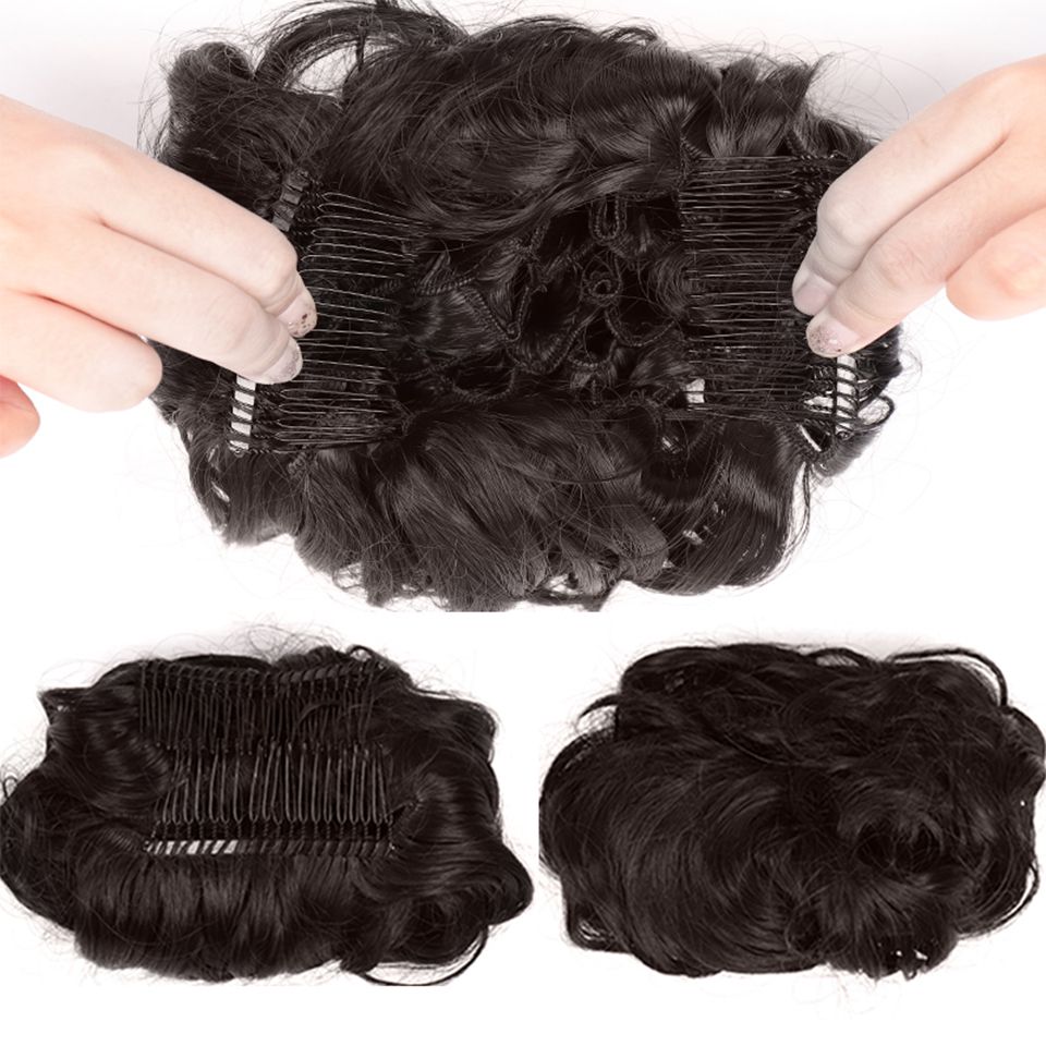 Comb Clip To Curly Hair Extension Synthetic Wig Updo Cover Wig Extension  Bun | Shop On Temu And Start Saving | Temu
