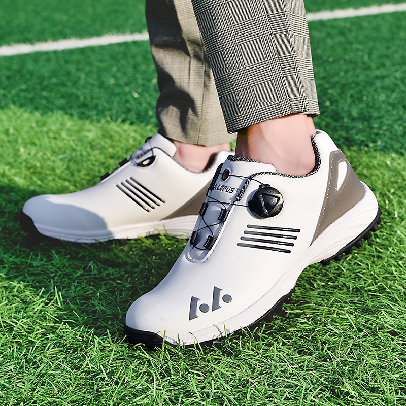 Men's Golf Shoes: High Quality, Non-slip Sports Sneakers With Swivel Button For !