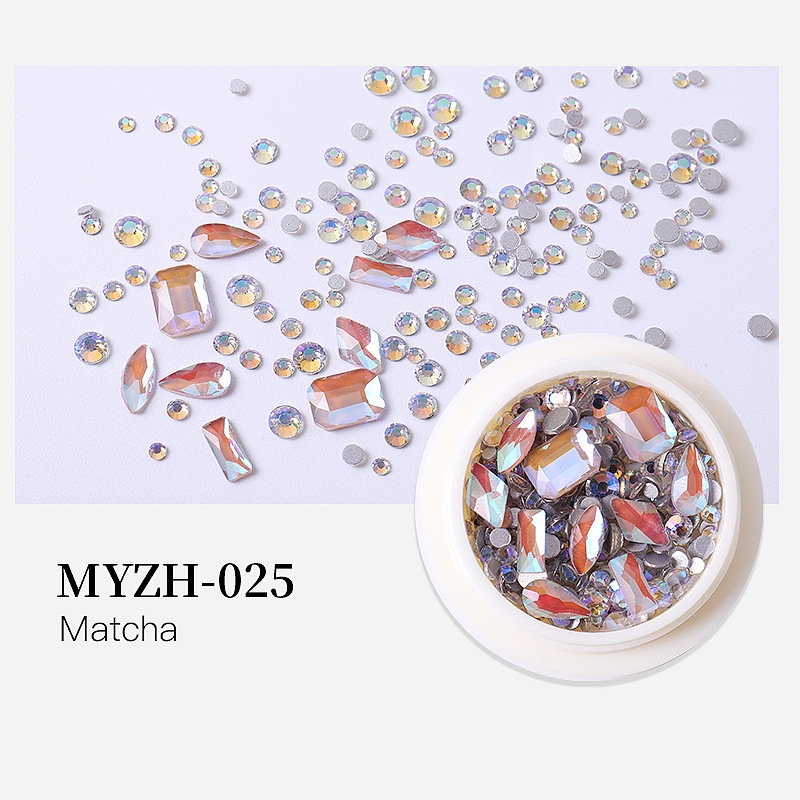 2520Pcs Royal Blue Champagne Gold Red Light Blue Nail Rhinestones Crystals  Flatback Mixed Colors Multi Shaped Sized Nail Beads Glass Gems Nail