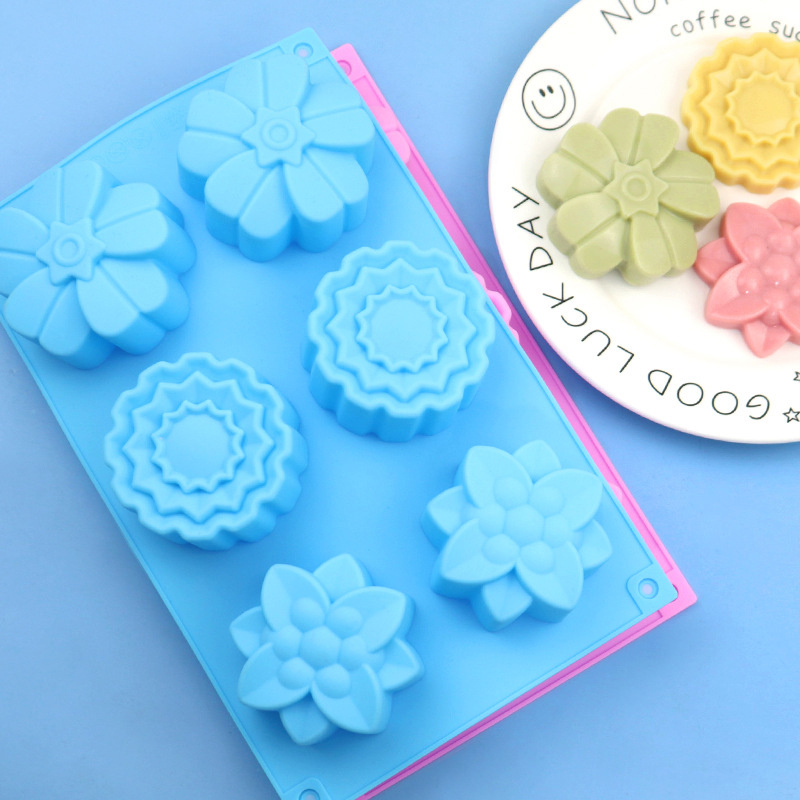 3D Silicone Flower Mold for Cake Soap Molds Silicone Flower Soap Mold Form  Chocolate Cake Mold Handmade DIY Cake Fondant Decoration Soap Making