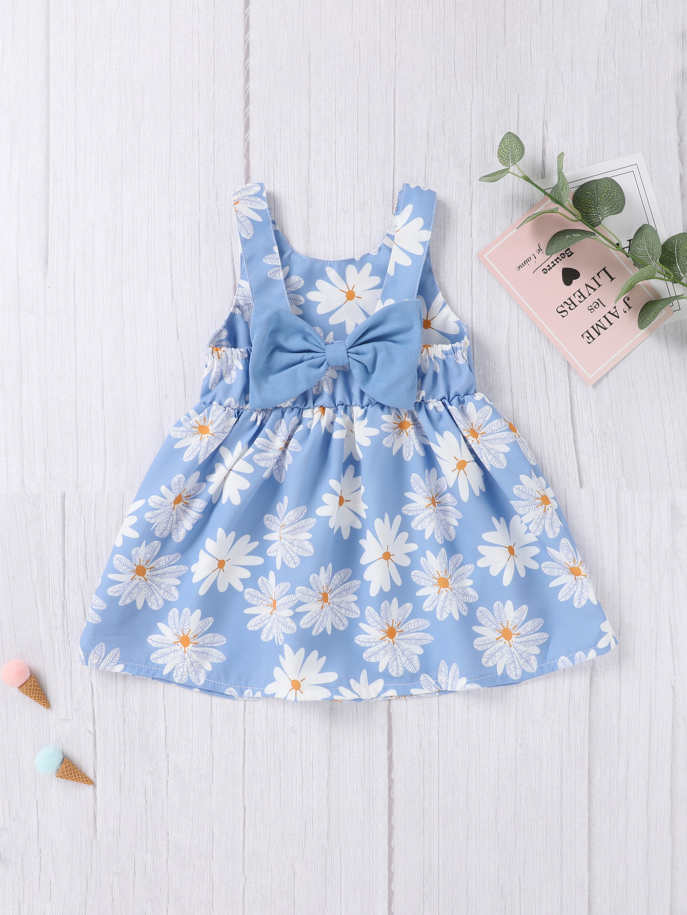 Baby Girls Sleeveless Dress Floral Print Baby Clothes Summer - Temu ...