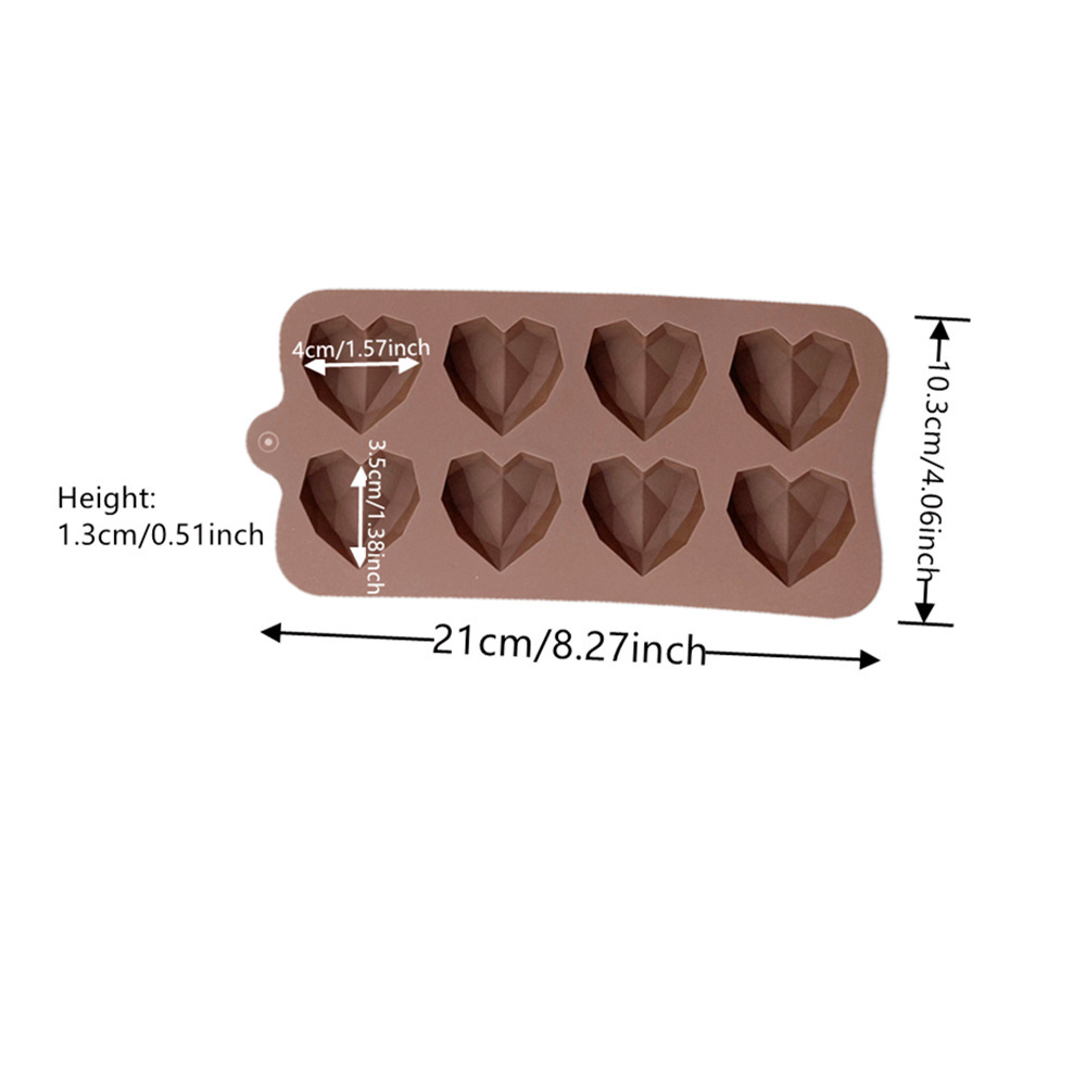 1pc 8 Cell Heart Shaped Silicone Cake Mold Chocolate Candy MoldGummy Jelly Making  Tool Cupcake Decoration Supplies Baking Tools