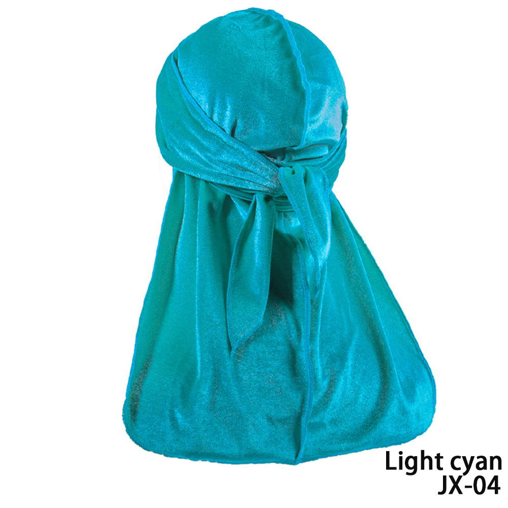 Velvet Durags For Men Long Tail Doo Rag Velvet Men Du - Temu