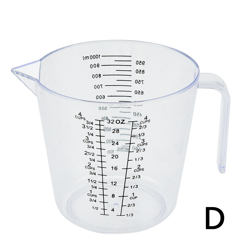 1pcs Clear Glass Liquid Measuring Cup With Large Handle - Large