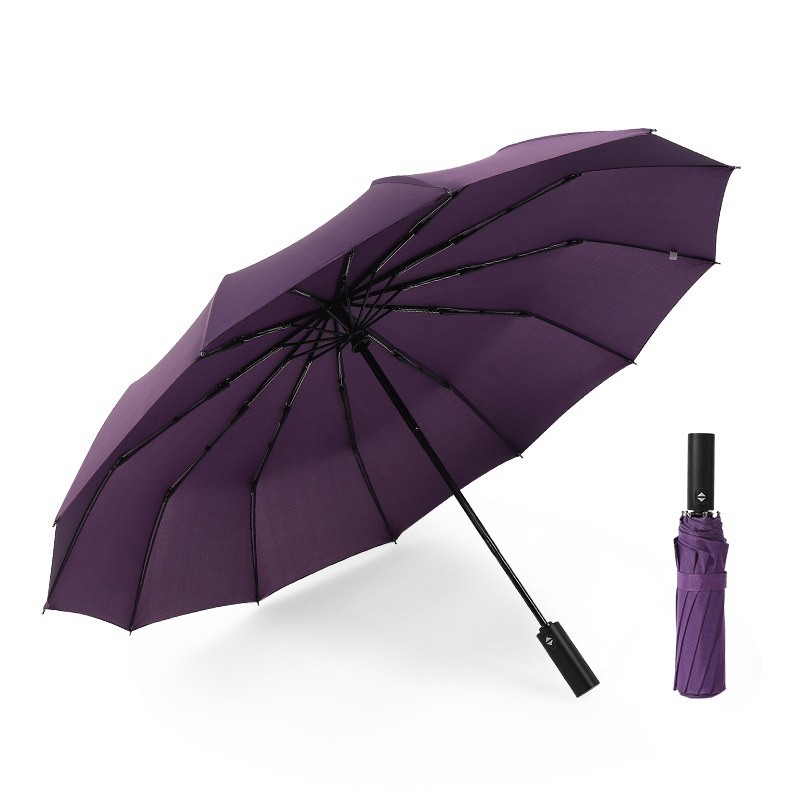 12 Costillas Paraguas Plegable Resistente Viento - Temu