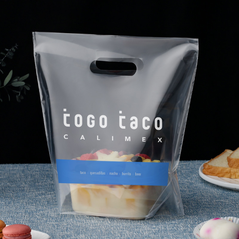 Plastic Bag Handle Food Packaging, Plastic Bags Cake Box