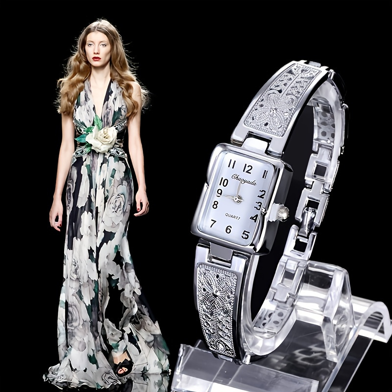 

Female Bracelet Watch Silvery Golden Fashion Wristwatch Fancy Women Watches Jewelry Sophisticated And Stylish Women Watch