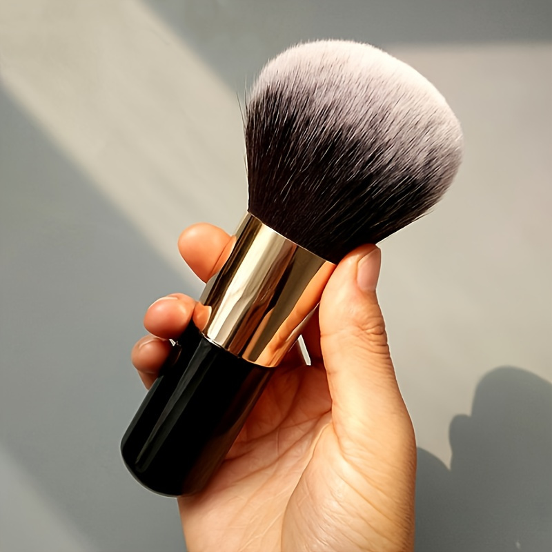 Mushroom Head Blush Makeup Brush + Makeup Sponge Puff, Fluffy Soft Hair  Facial Multi-purpose Makeup Brush Loose Powder Brush Large Blush Brush -  Temu