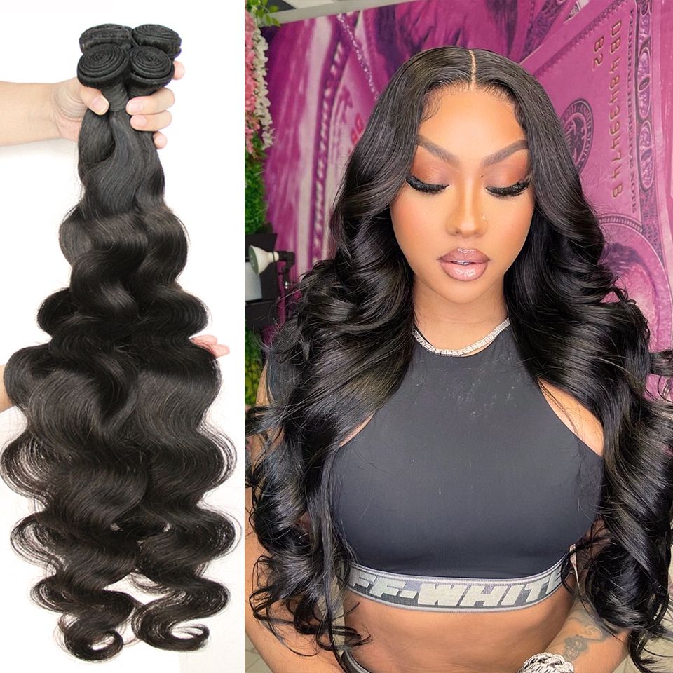 1pc Brazilian Hair Weave Body Wave Human Hair Bundles Weave Bundles 30 32  34 Inch Bundles Remy Hair Extensions For Women | Shop Now For Limited-time  Deals | Temu