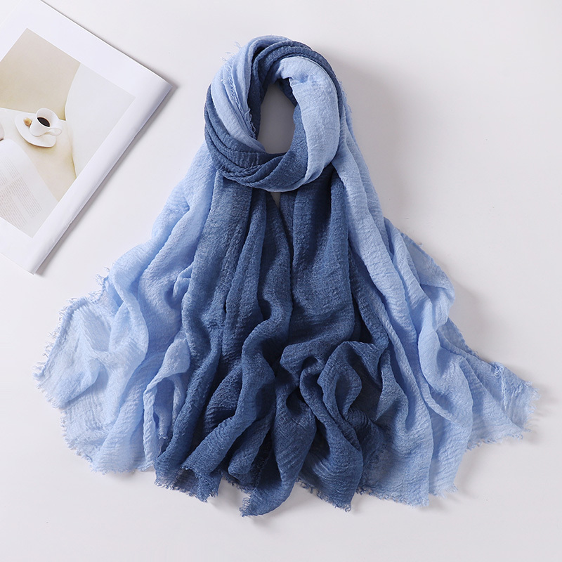 Gradient Color Water Pattern Cashmere Scarf