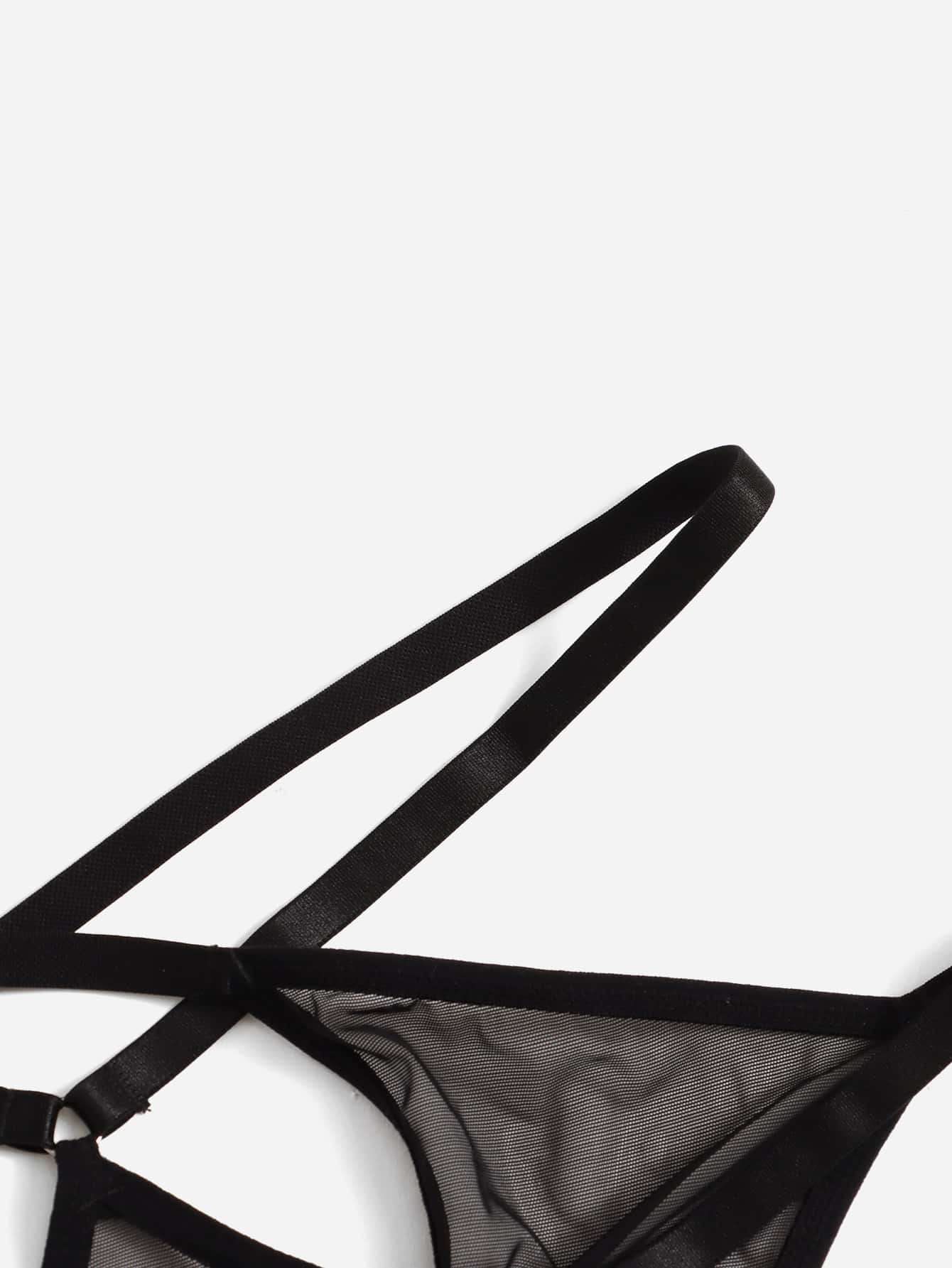 Strappy Cheeky Panties, See Through Highrise Side Cut Out Cheekies