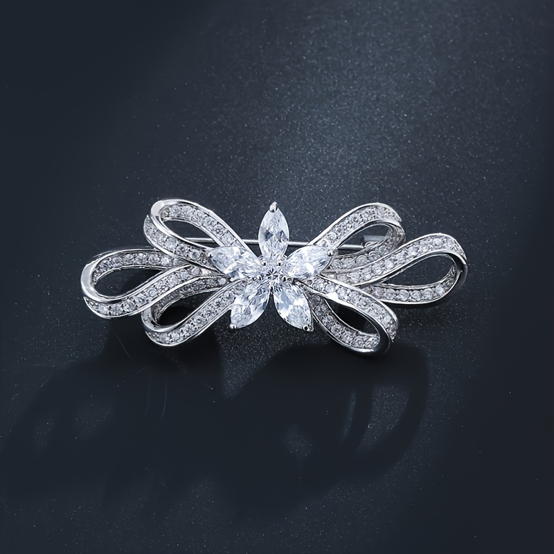 

Fashion And Exquisite Three-dimensional Bow Zircon Brooch 2023 New In Trendy Accessories
