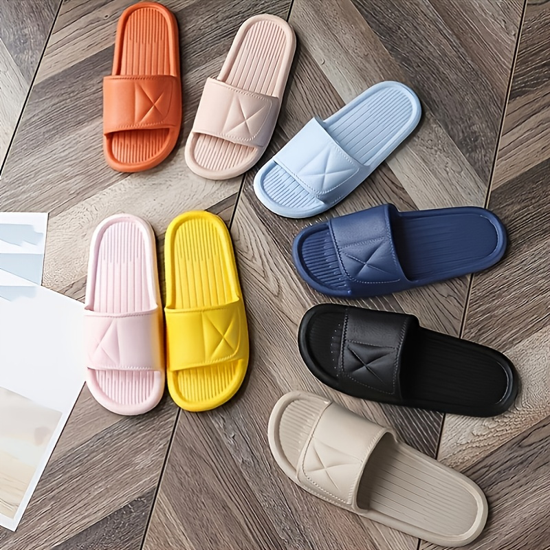 Bathroom Slippers, Summer Indoor Flat Slippers, Eva Material Simple Lightweight Slides