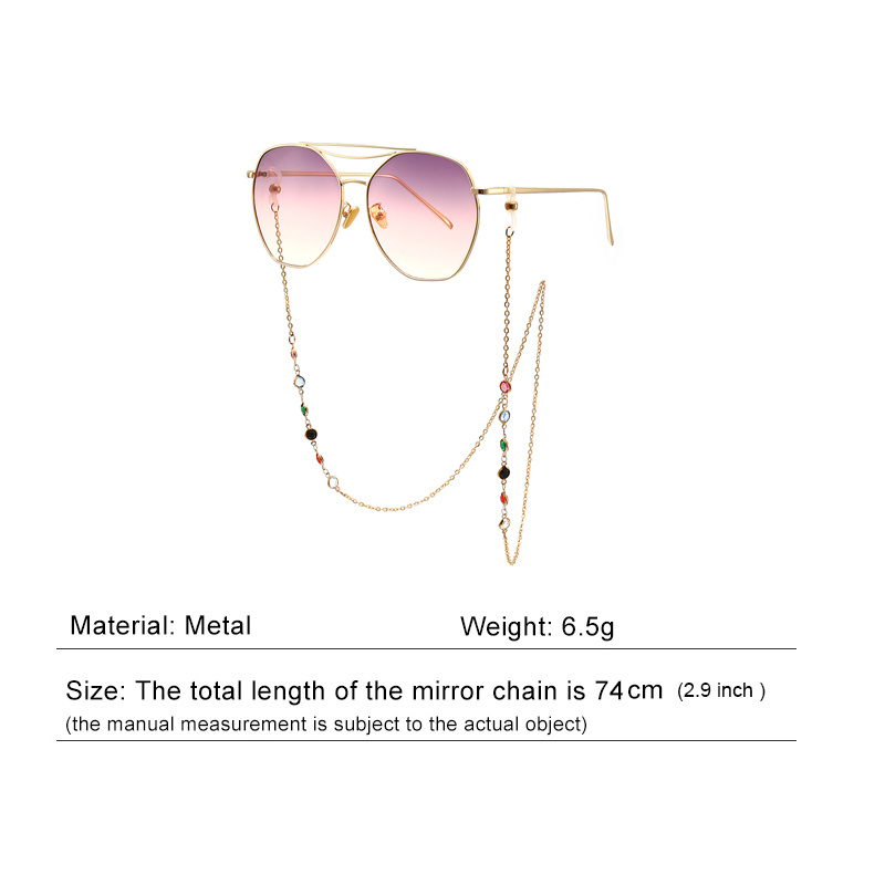 Colorful Rhinestone Glasses Chain Women Fashion Vintage Metal Golden  Glasses Chain Accessories - Temu Romania