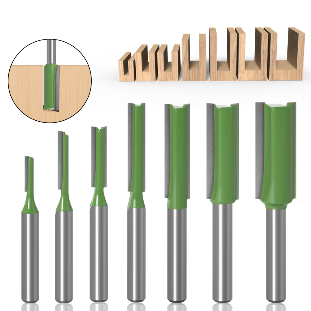 Straight Cut Router Bit Set Shank Double Flute Straight Temu