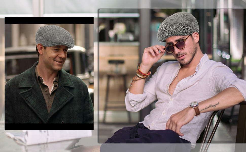 1pc Elegant Simple Adjustable Fleece Newsboy Hats For Men Flat