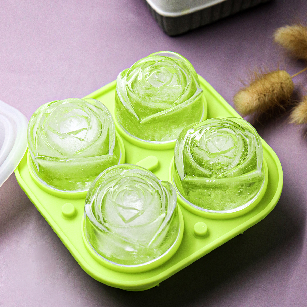 1pc Silicone Ice Cube Mold, Creative Flower Design Ice Cube Maker Tray For  Kitchen