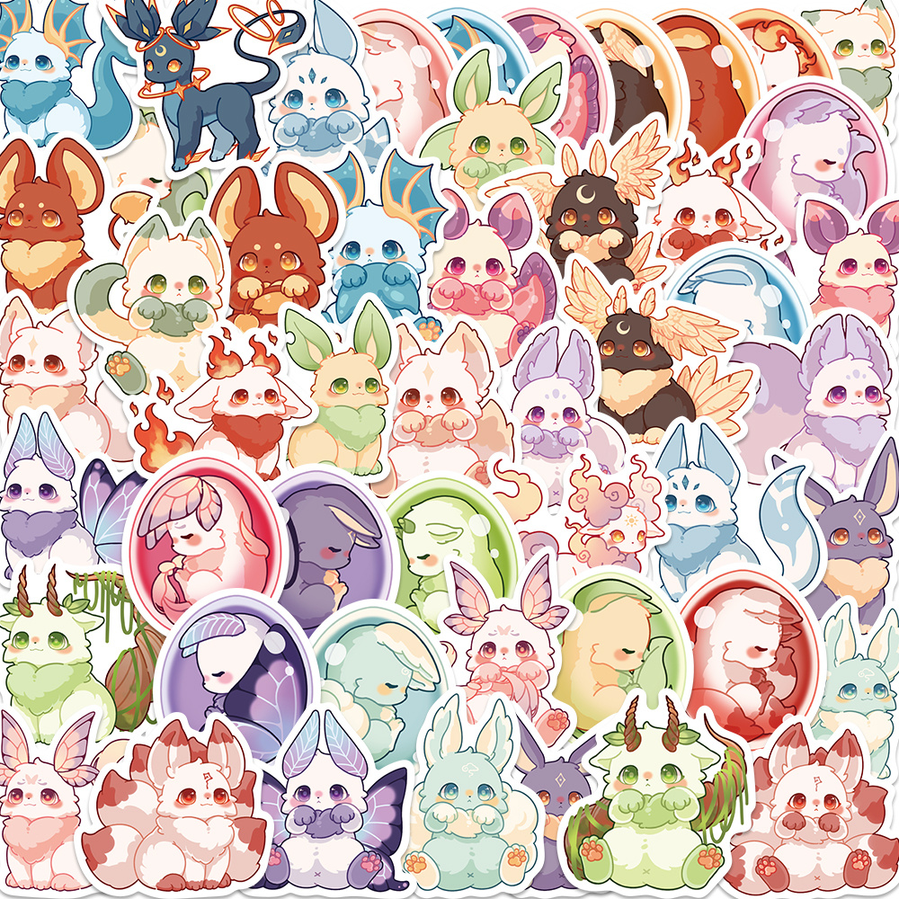 Cute Fantasy Creature Waterproof Stickers For Water - Temu