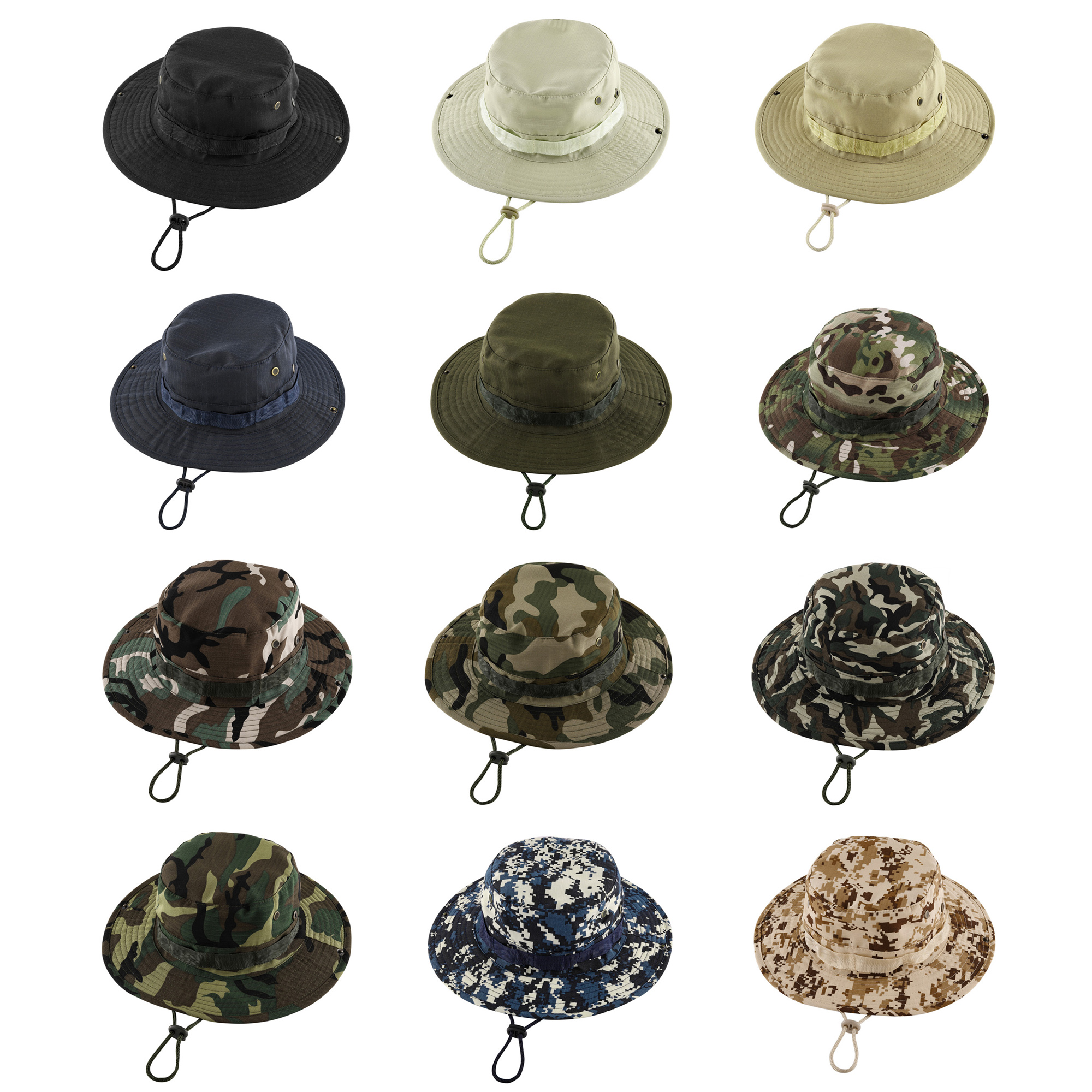 1pc Outdoor Camouflage Fisherman Hat Mens Summer Sunshade Sun Hat