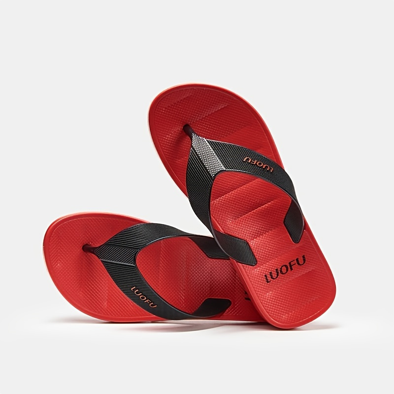 Luofu Men's Flip Flops, Slides Casual Lightweight Non-slip Slippers ...