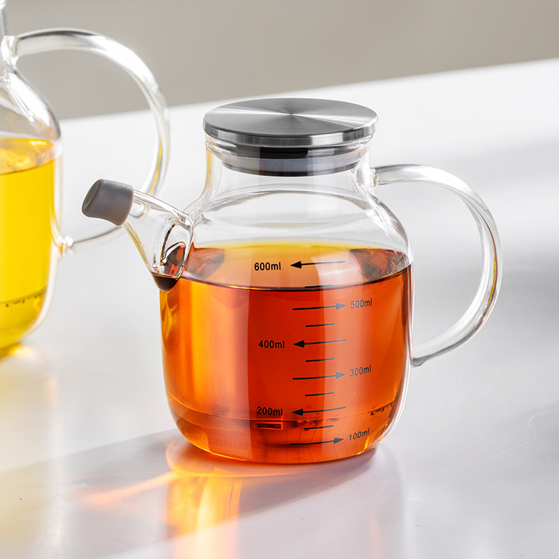 1 botella de vidrio para aceite de cocina, 600ml/20oz dispensador de aceite  y vinagre Cruet para cocina, botella dispensadora de aceite de oliva grande  con medida - Temu