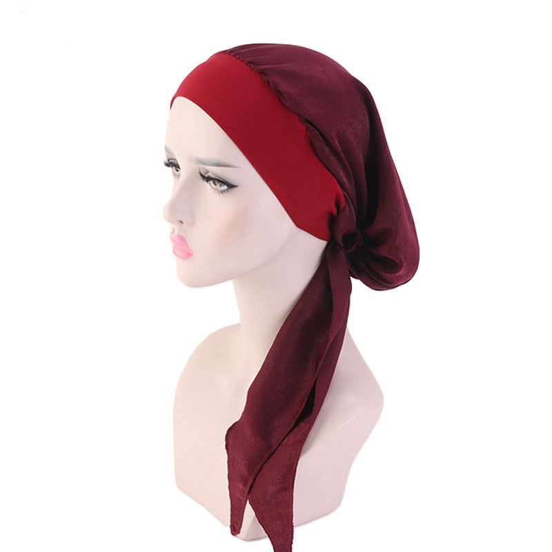 Elastic Headband Braid Hat Head Scarf Tied Head Scarves Slip On Beanies ...