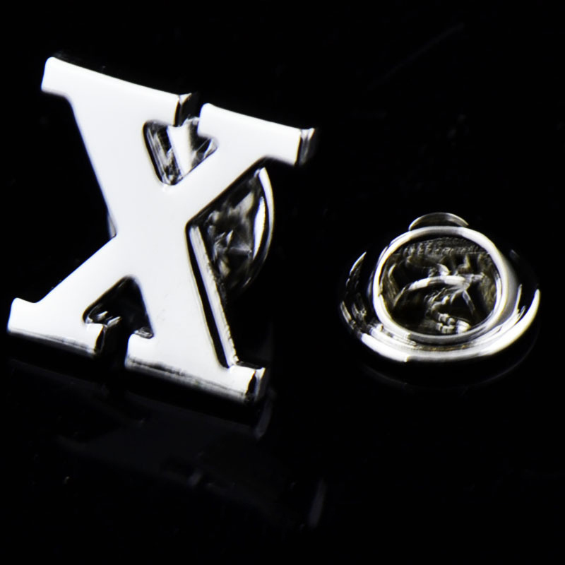 Louis Vuitton Silver Color Pin Men Brooch