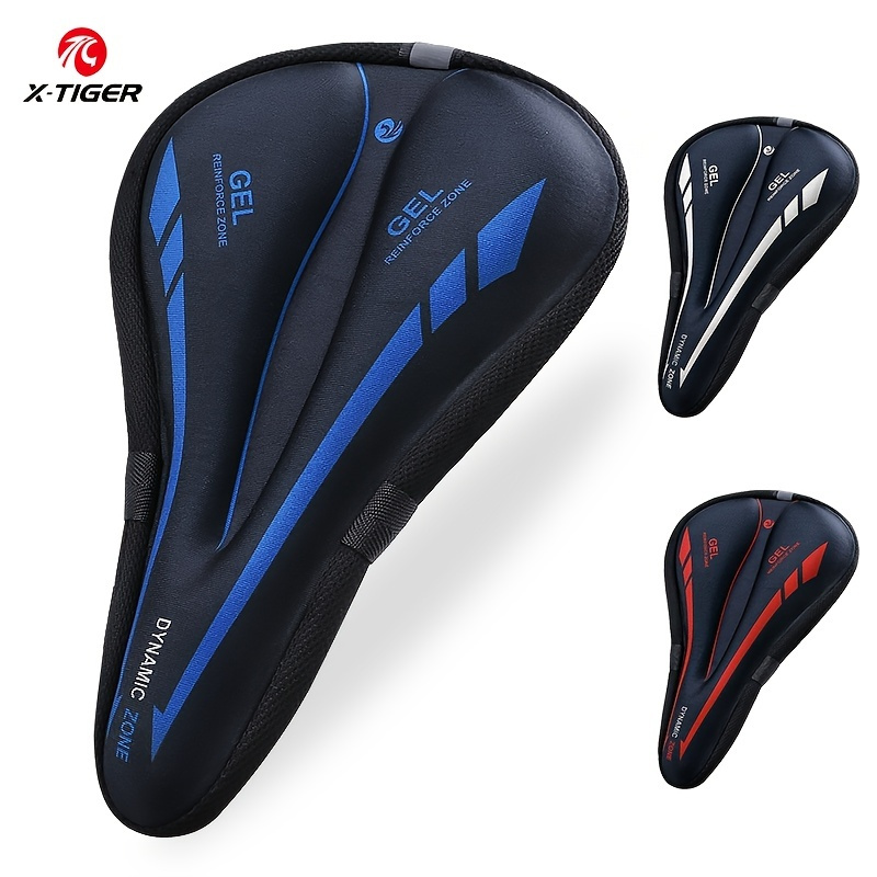 

X-tiger Upgraded Breathable Gel Padded Bike Seat Cushion With Waterproof And Dust Covers - Comfortable Bicycle Pad For Enhanced Riding Experience