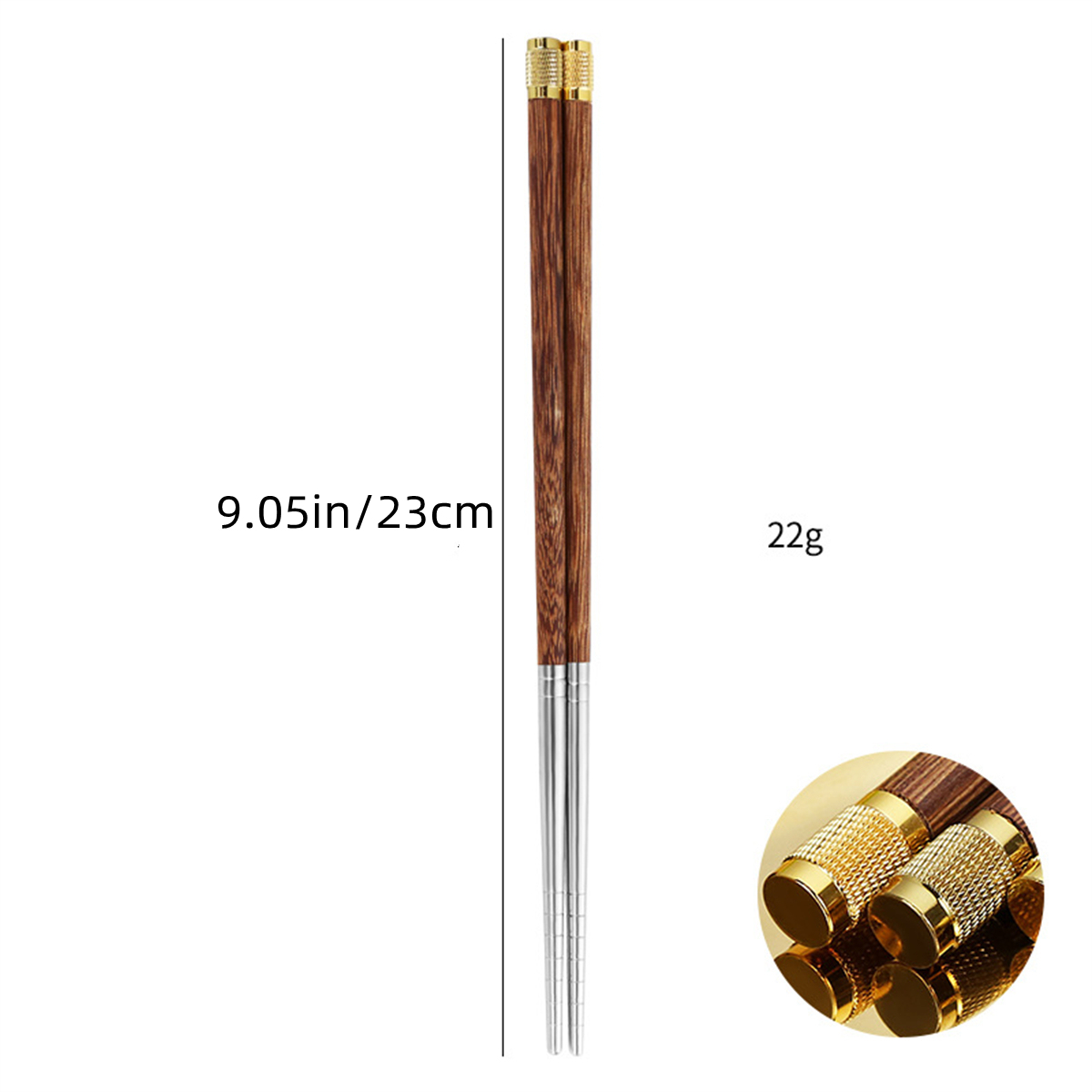 Luxury Chinese Chopsticks Gold Sandalwood