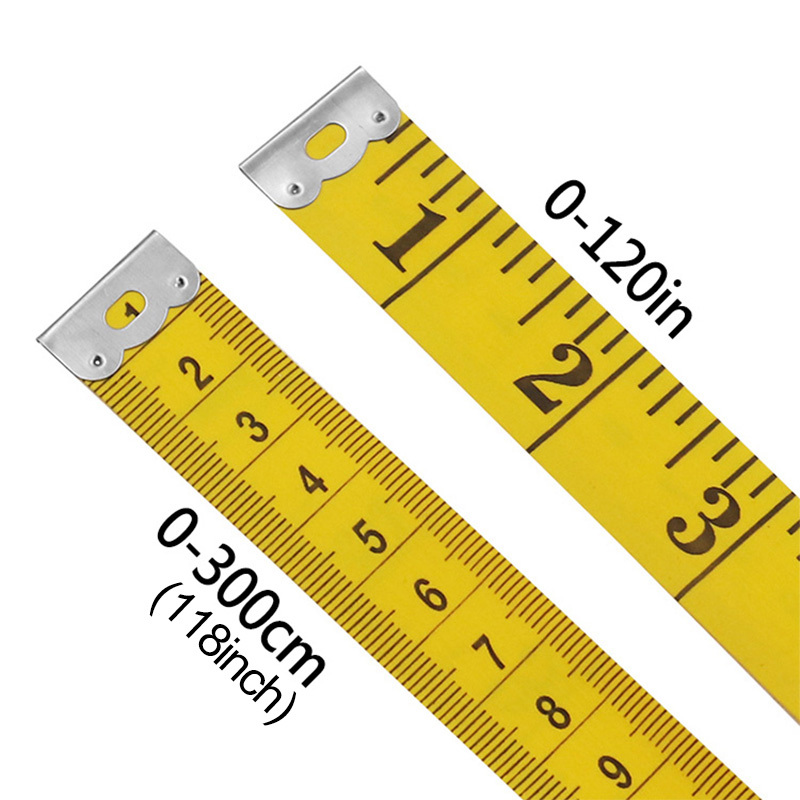 2pcs Body Tape Measure 3 Meters Pvc Soft Leather Tape Measure 300  Centimeters 120 Inches Thick Tailor's Tape Measure Yellow Measuring Tape  For Make Clothes, Free Shipping For New Users