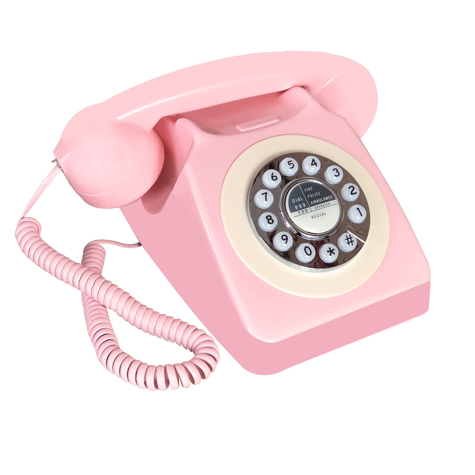  TelPal Teléfono fijo para el hogar, teléfono de casa retro de  la vieja moda, teléfono con cable manos libres con teclado giratorio,  oficina/hotel/teléfono antiguo Shcool : Productos de Oficina