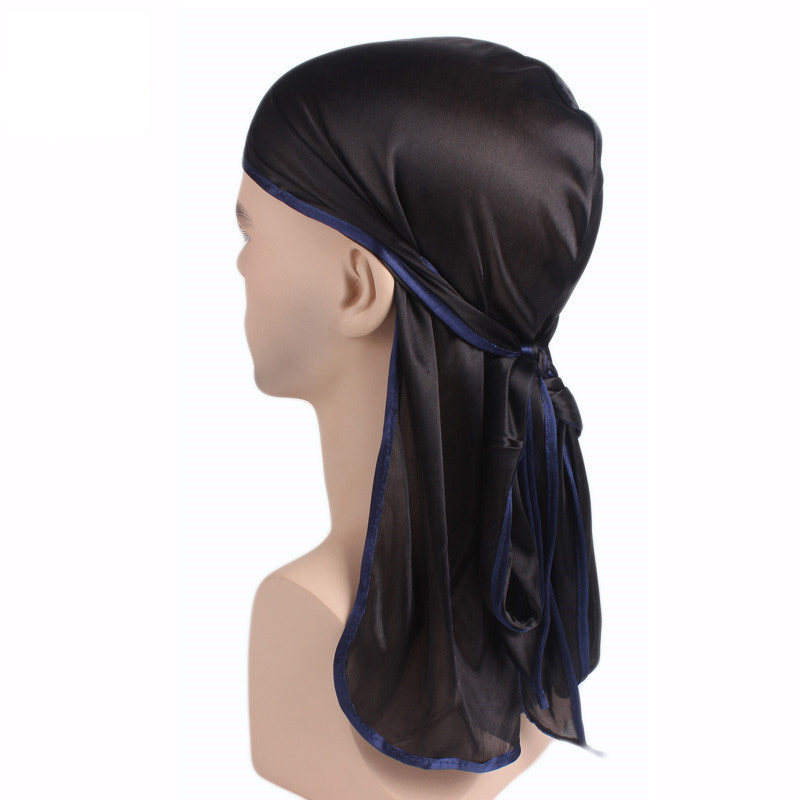 Turban For Men Satin, Wave Cap, Unisex, Men Headwear, Head Wrap, Durag 3  Color