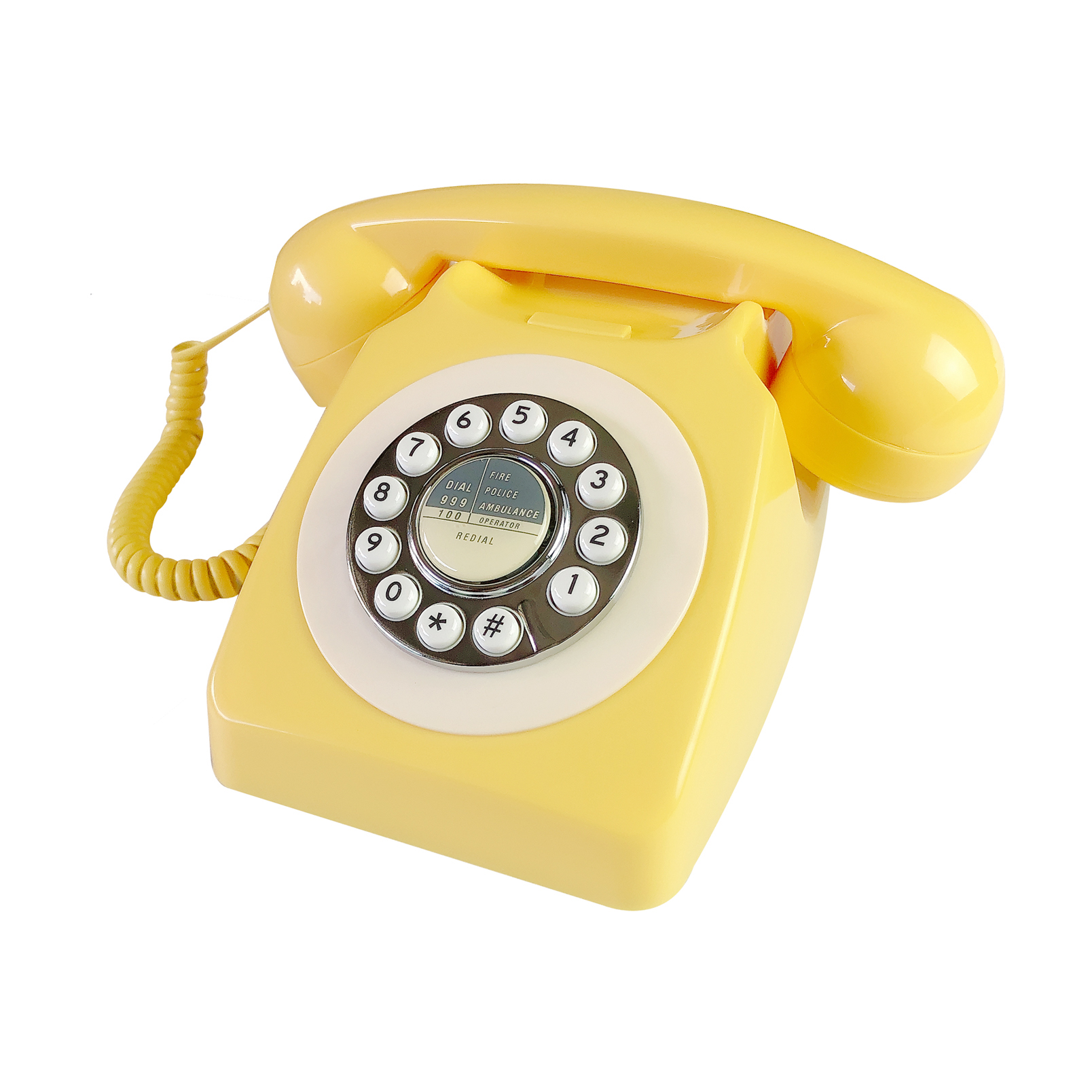  AWJ Teléfono fijo retro, clásico vintage antiguo botón marcado  teléfono con cable para uso en el hogar/oficina, conector de teléfono  estándar : Productos de Oficina