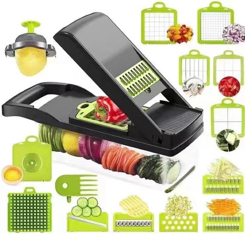 SPLMIFA Vegetable Chopper - Adjustable Vegetable Slicer - Kitchen Gift  Gadget Slicer for Salad Potatoes Carrots Garlic with Container Onion  Chopper