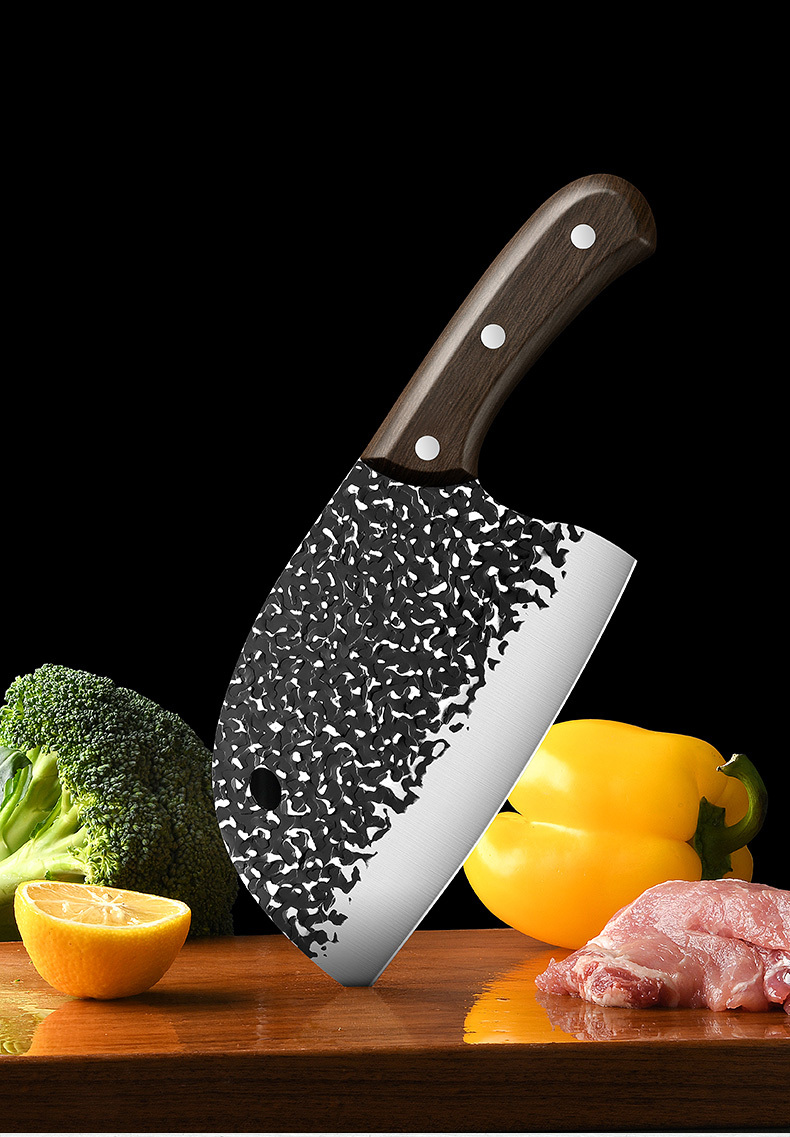 6PCS Kitchen Knife Cleaver Chef Damascus Sharp Steak Stainless Steel Knives  US