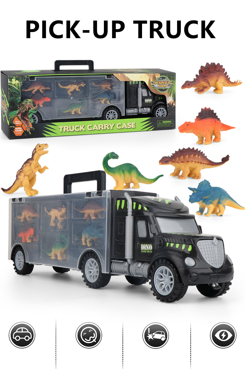 Leryveo 2 Pcs Jouets de Camion de Dinosaure - Voiture catapulte de  Dinosaure de Dessin animé - Cadeaux de fête durables, Jouet Dinosaure  créatif
