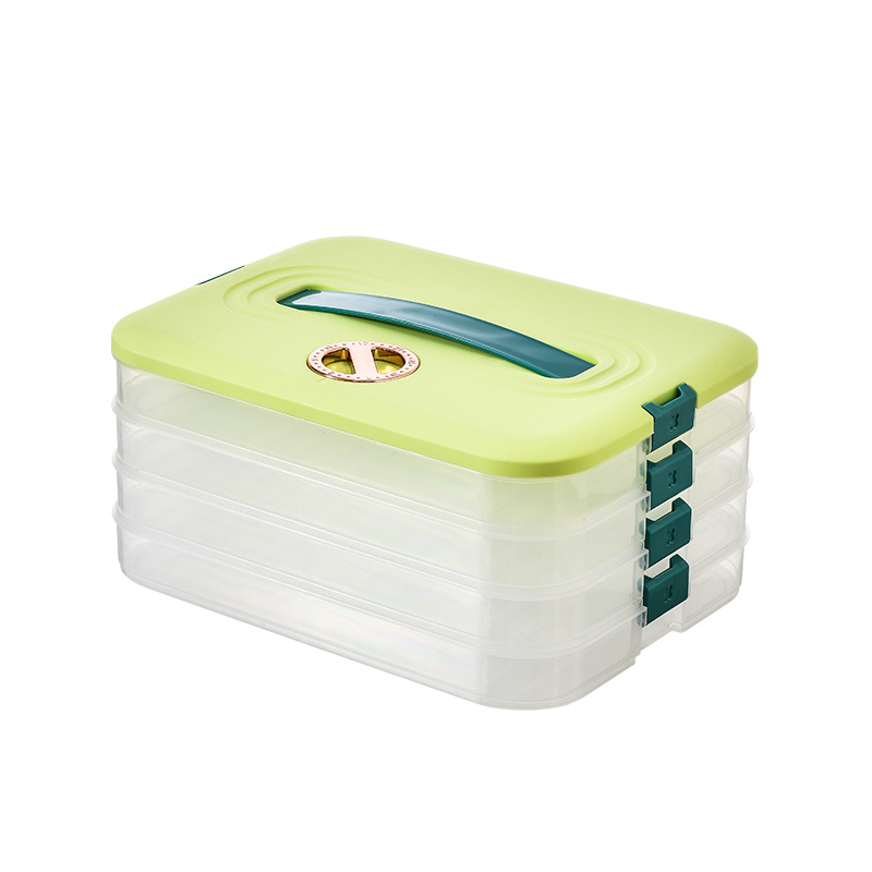 1pc Pet Food & Medicine Storage Box With 4/6 Compartments, Double Layers,  Large Capacity Random Color