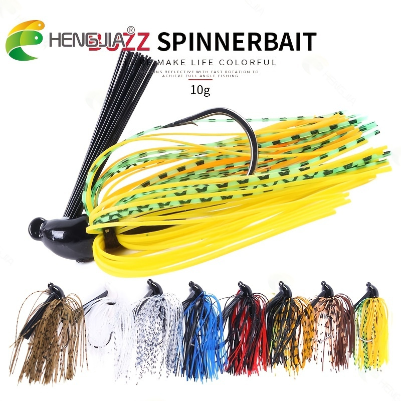 5pcs Spinnerbait Jig 13-17g Head Rubber Skirt Fishing Lure Pike Bass  Spinnerbait