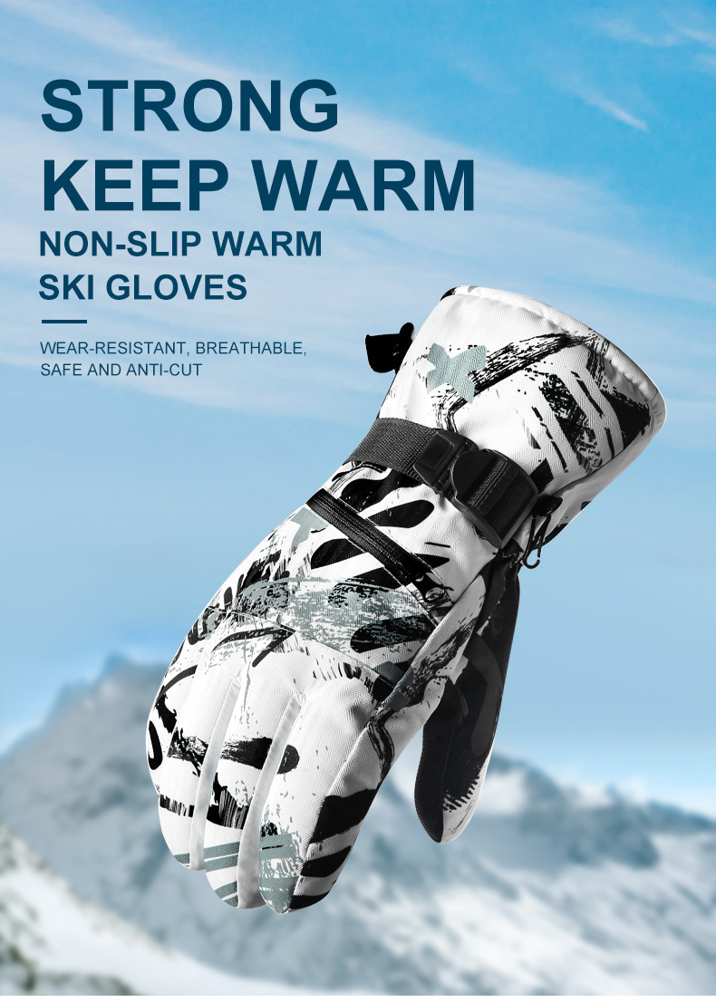 Womens Professional Winter Snowboard Ski Gloves Pu Leather - Temu