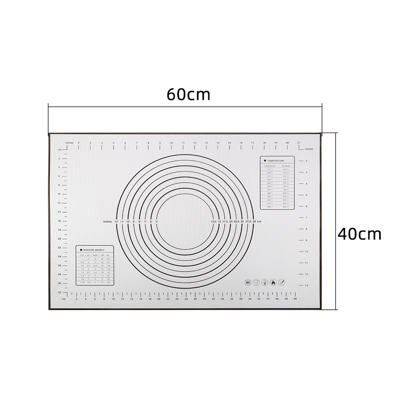 Silicone Pastry Mat, Extra Thick Non Stick Baking Mat With Measurements,  Fondant Mat, Counter Mat, Dough Rolling Mat, Oven Liner, Pie Crust Mat -  Temu