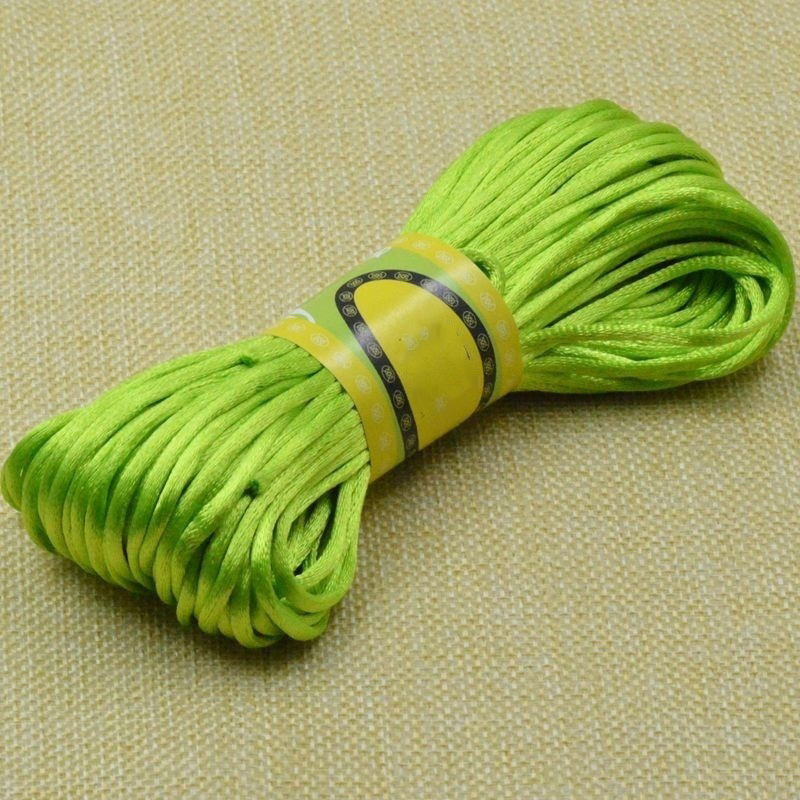 Hilo de cuerda de nailon para pulseras de cuentas, fabricación de joyas,  manualidades (0.079 in-95 pies, verde oscuro)