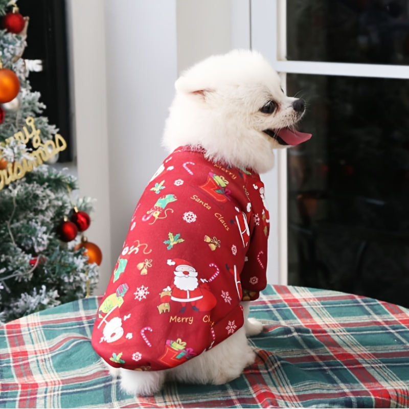 Pet Clothes Christmas Dog Pajamas For Small Dogs Xmas Onesie ...