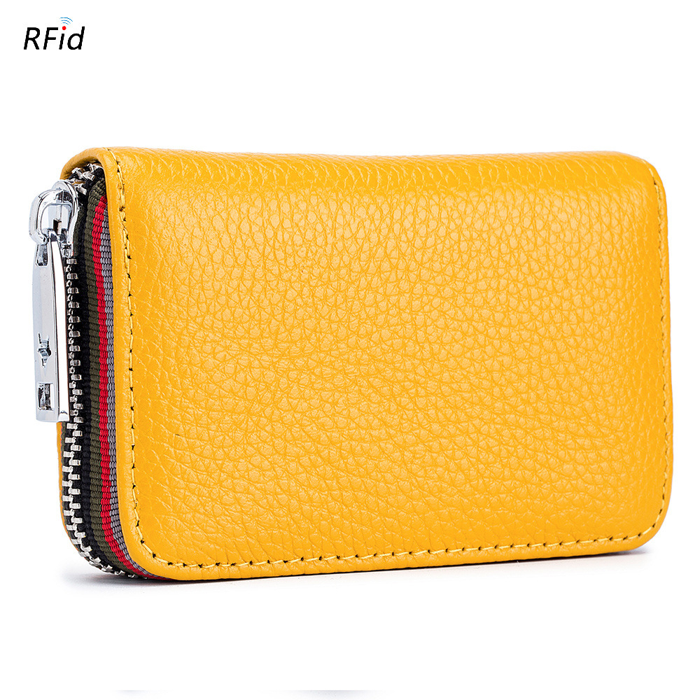 Zip Around Card Holder, Faux Leather Coin Purse With Multi Card