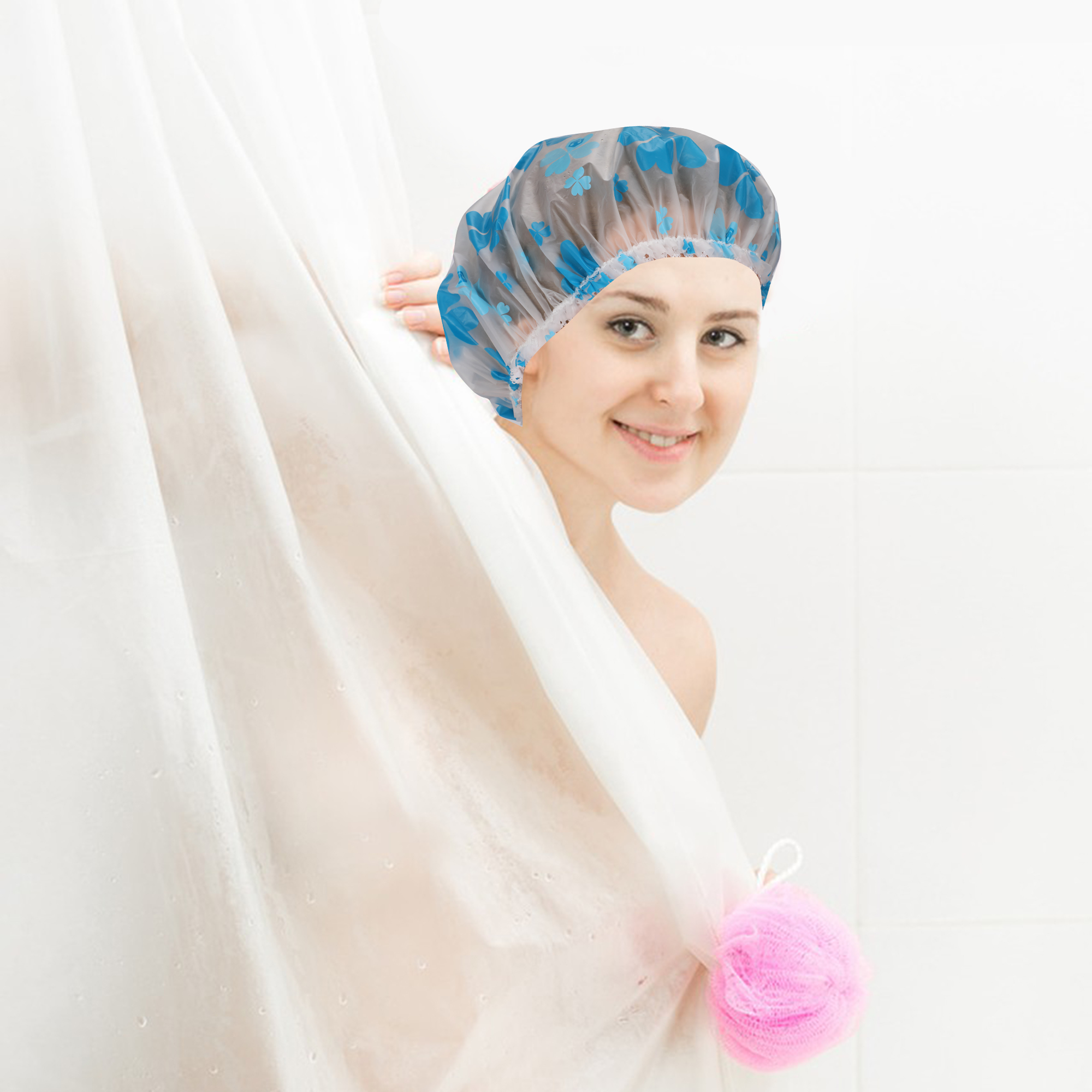 Reusable Waterproof Shower Women Elastic Band Bath Hair Temu