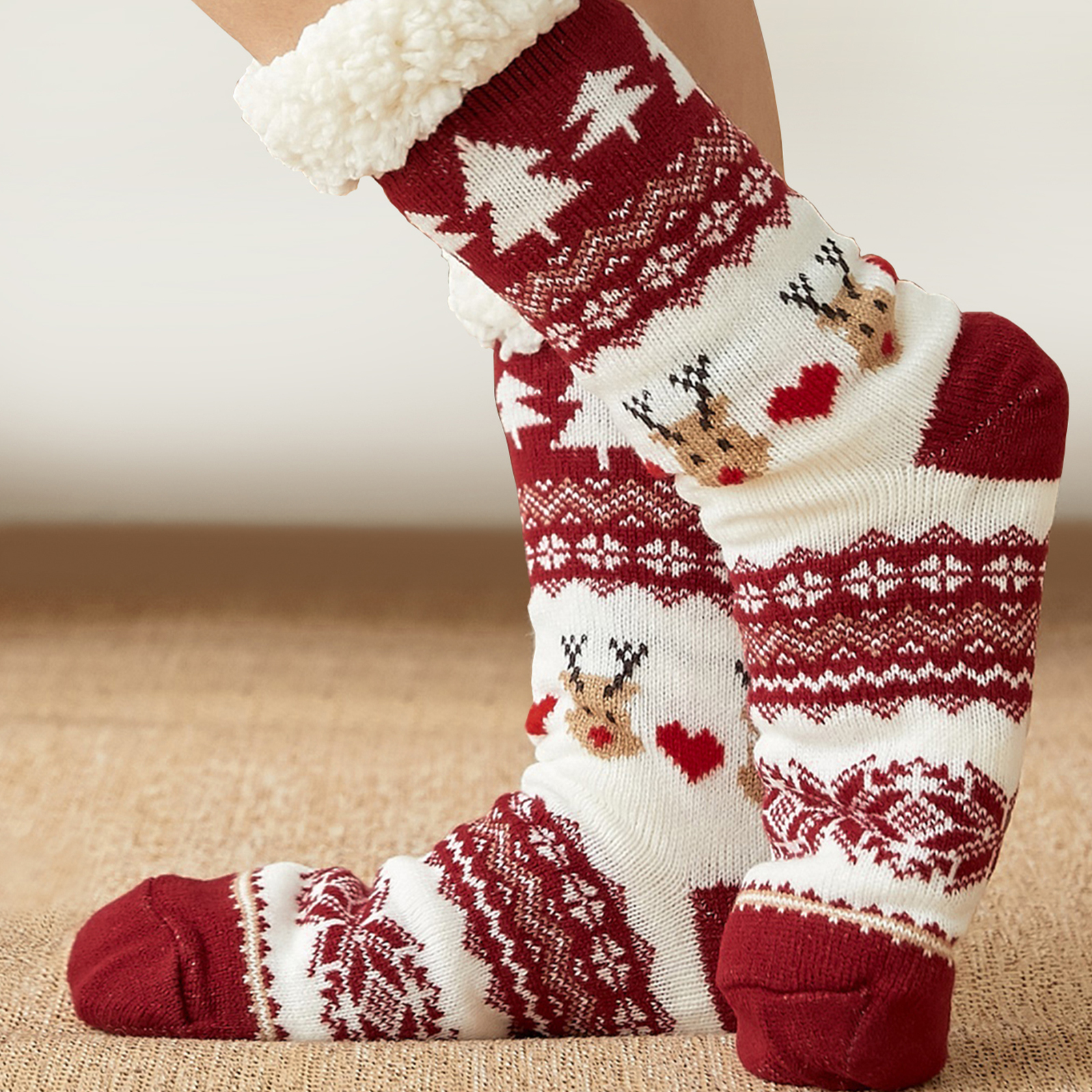 Chaussettes de Noël pour bébé - Douces et moelleuses - En polaire